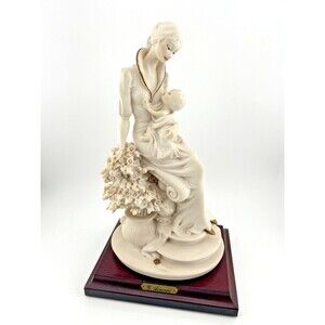 Vtg 1988 Giuseppe Armani Maternity w/ Flowers Figurine Mother & Child Italy EUC